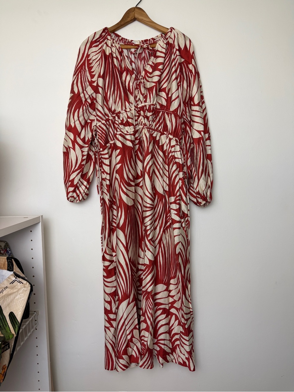 H&M OVERSIZED DRAWSTRING-DETAIL DRESS